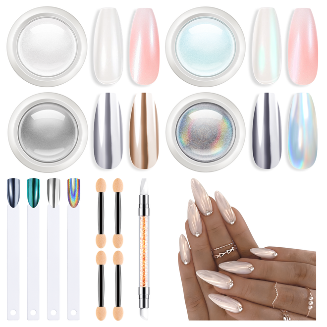 4 Colors Chrome Powder Set - Galactic Halo