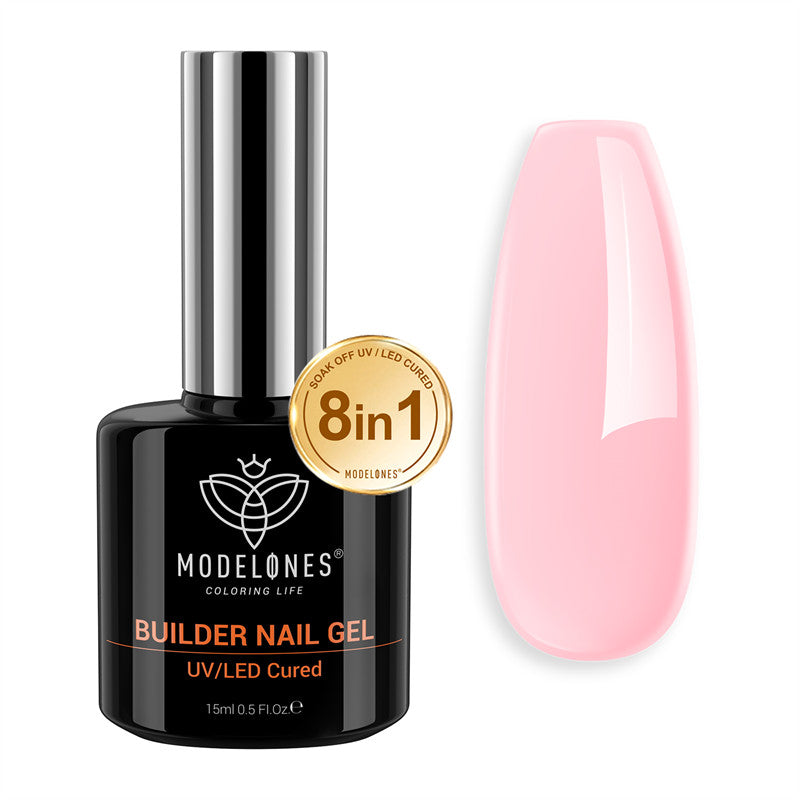 8-In-1 Tender Pink Builder Nail Gel 15ml
