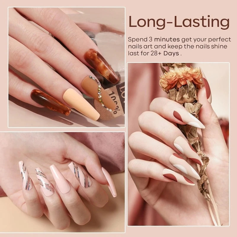 Skin Tones with Base and Top Coat Kit