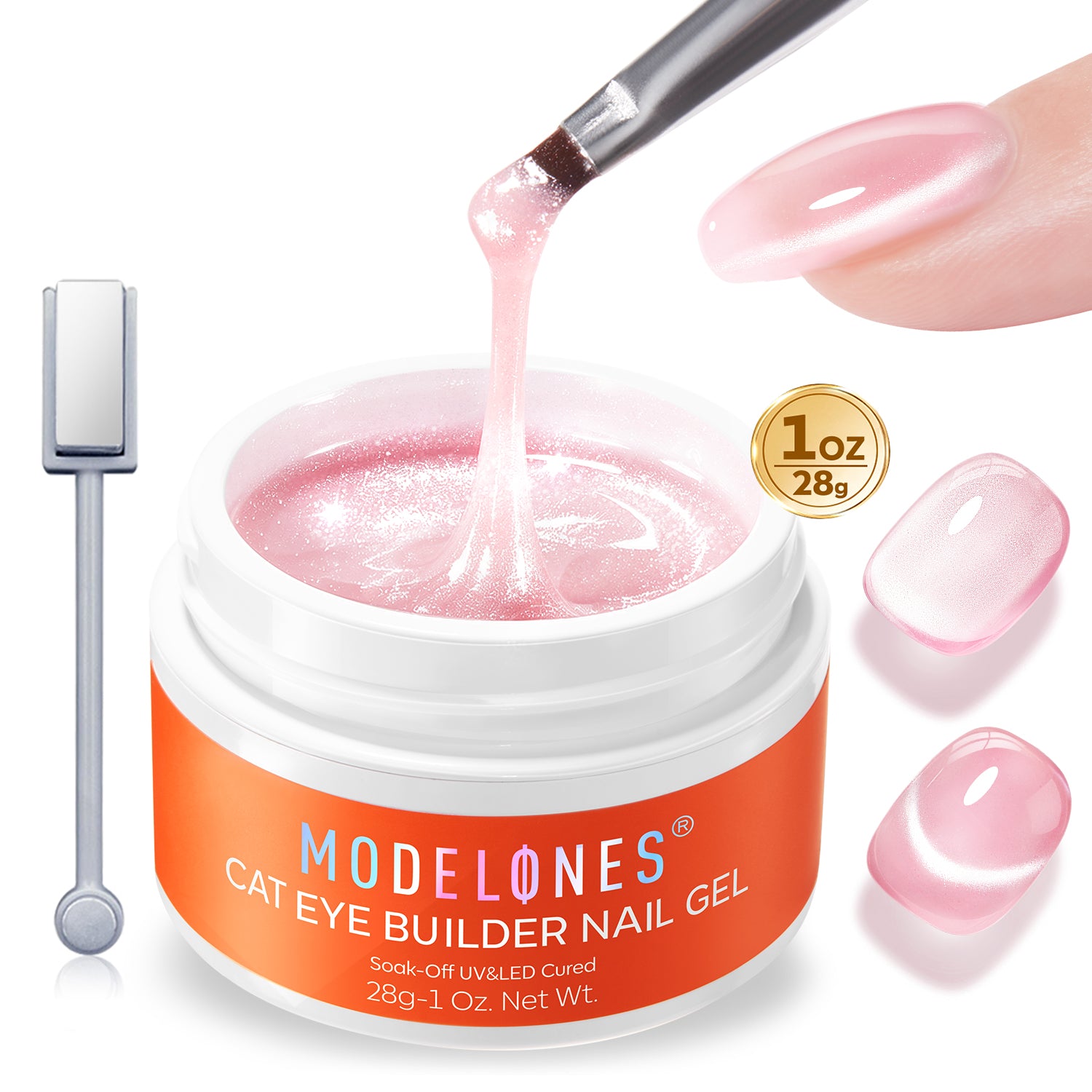 Modelones Cat Eye Builder Nail Gel #pink
