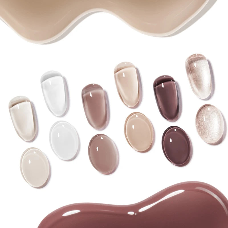 Modelones Brown Jelly Hema Free Gel Nail Polish Set