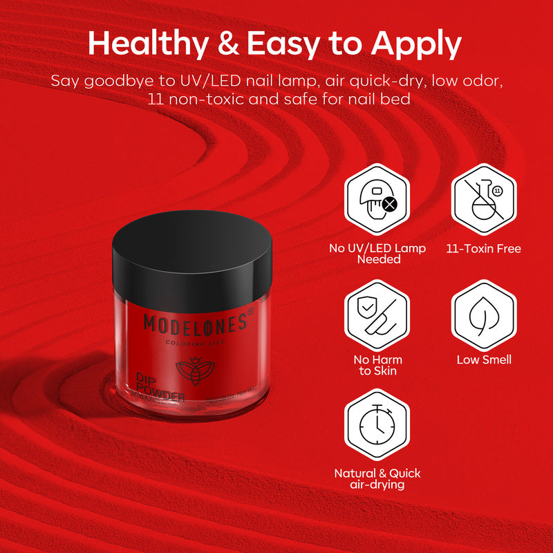 Blood Plum - 19Pcs Dipping Powder Kit Dip Powder Kit MODELONES 