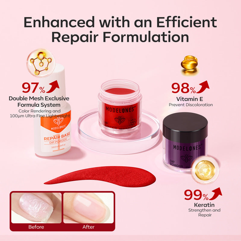 Blood Plum - 19Pcs Dipping Powder Kit Dip Powder Kit MODELONES 