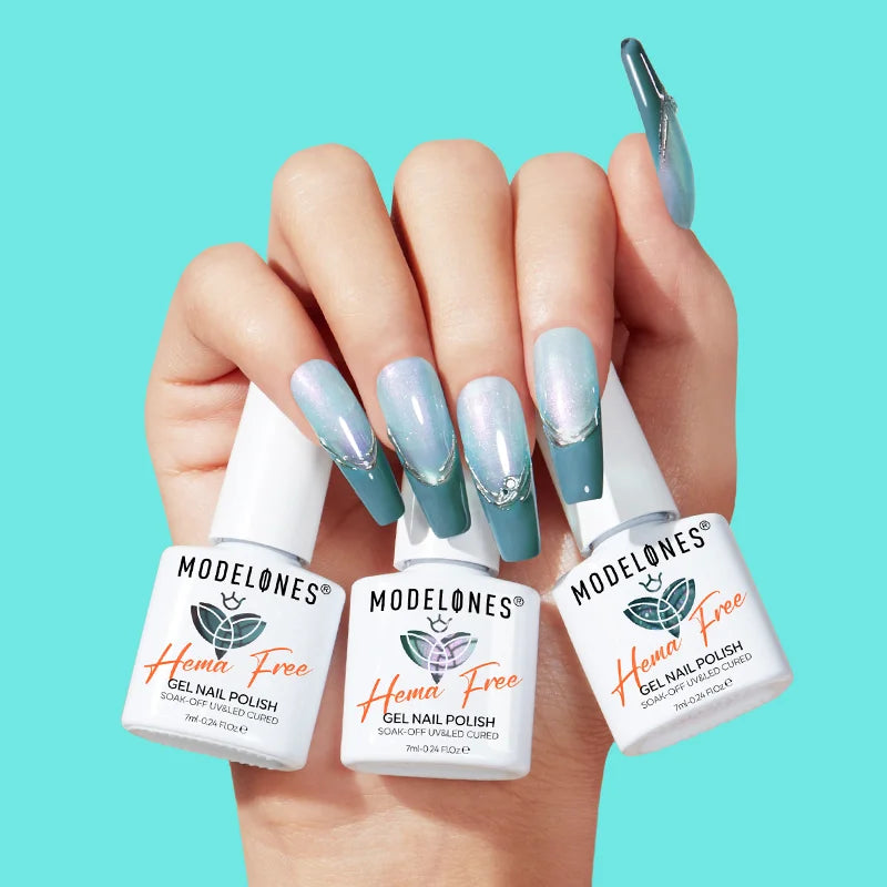 Modelones Green Spring Gel Nail Polish Set #forest-faerie