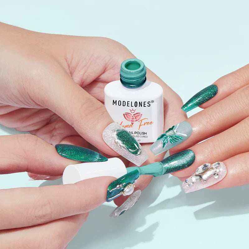 Modelones Green Spring Gel Nail Polish Set #forest-faerie