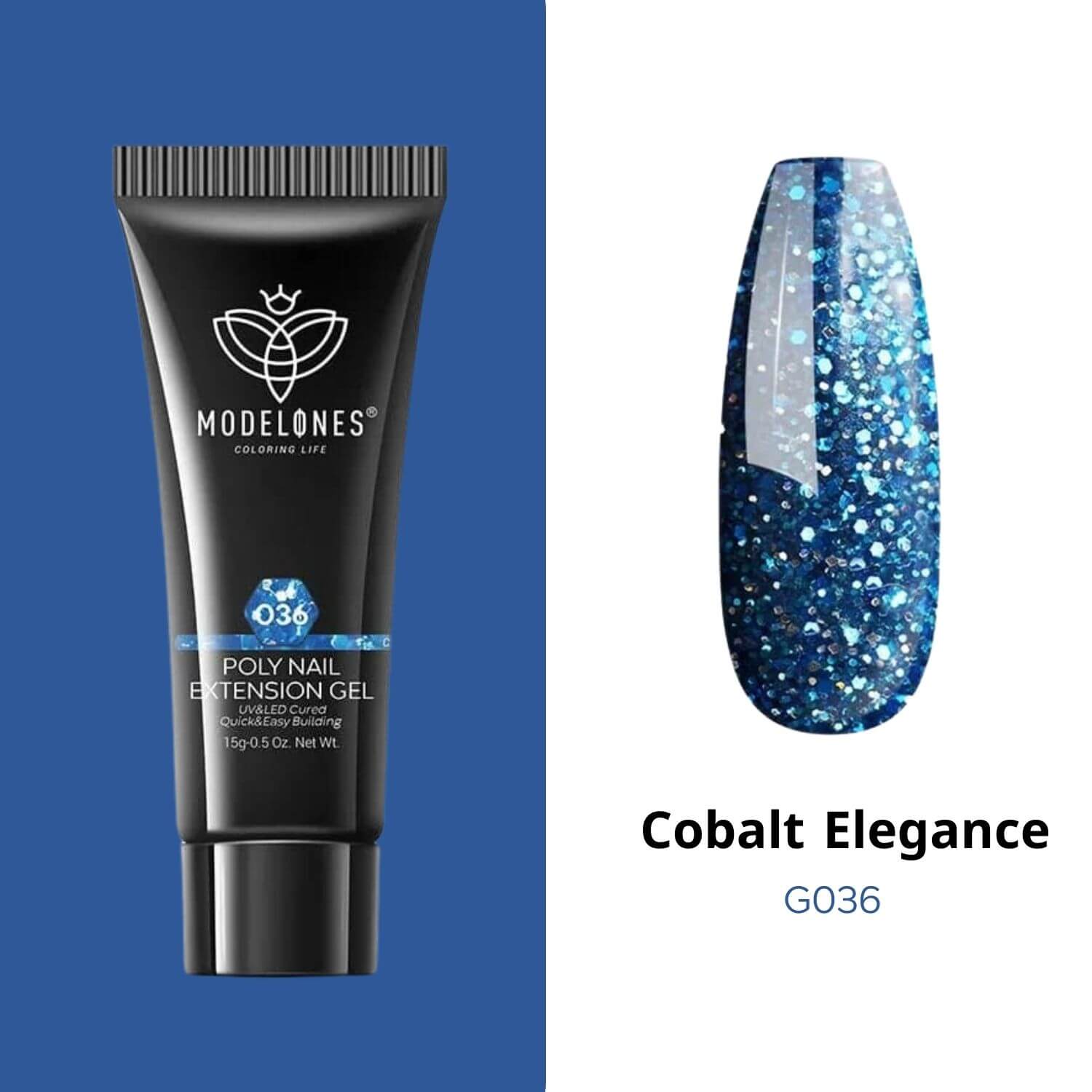 Cobalt Elegance - Poly Nail Gel  (15g)