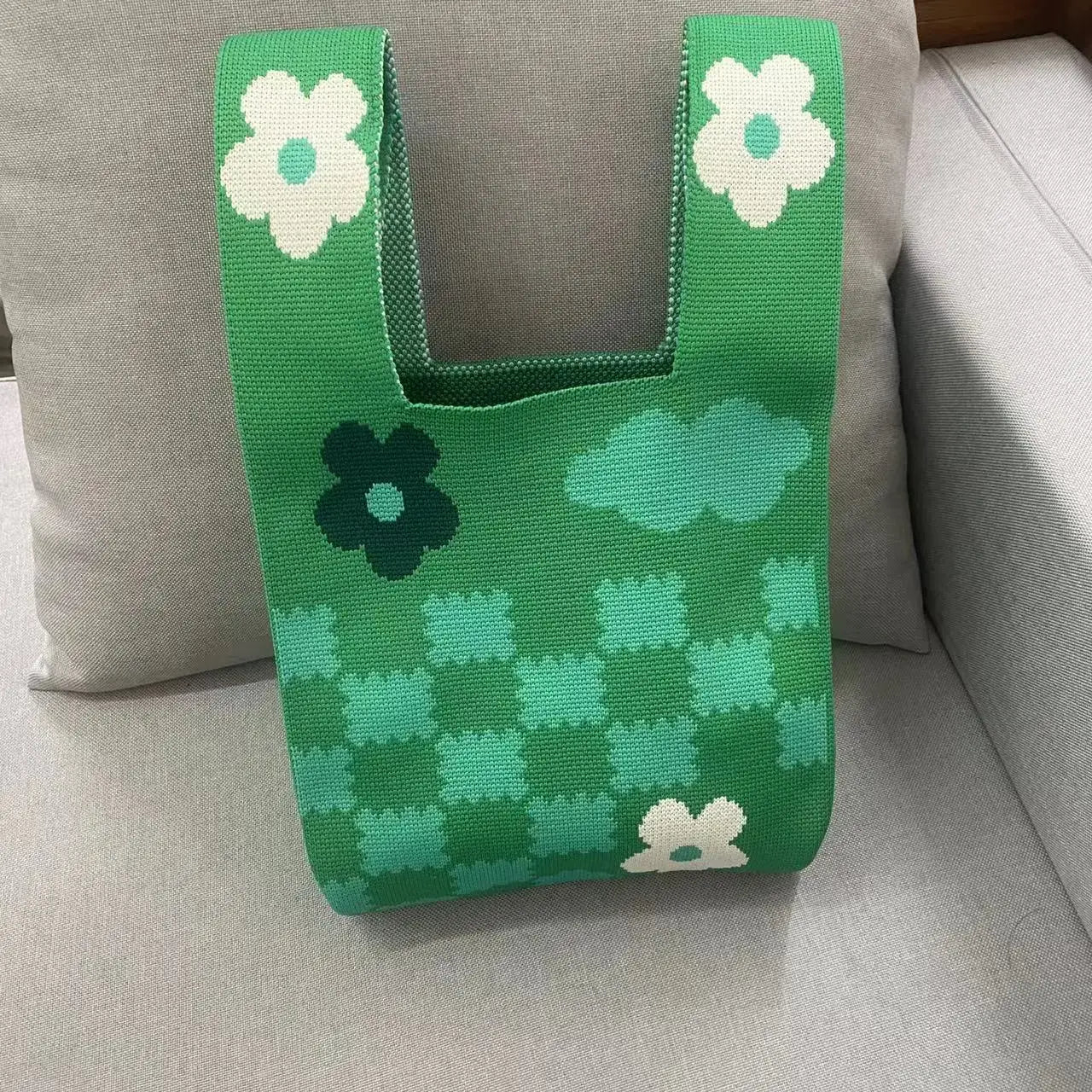 Vintage Green Woven Knitted Handbag【St Patrick's Day Exclusive】 Accessories MODELONES 