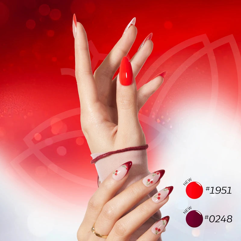 Modelones Red Hema-free&Tpo-free Gel Nail Polish Set