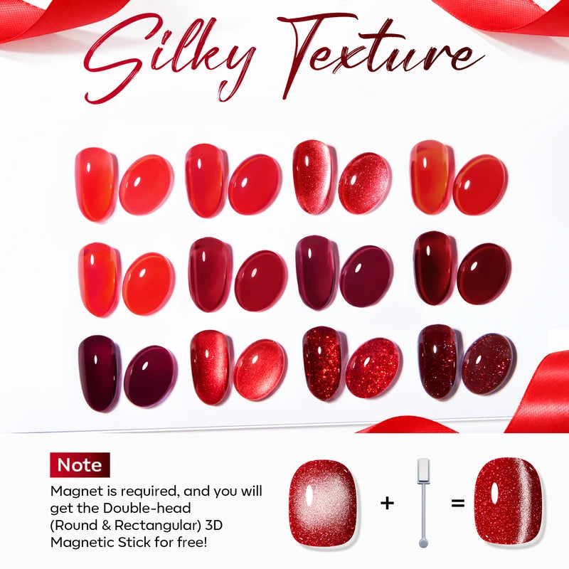 Modelones Red Hema-free&Tpo-free Gel Nail Polish Set