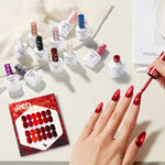 Modelones Red Hema&Tpo Free Gel Nail Polish Set