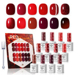 Modelones Red Hema&Tpo Free Gel Nail Polish Set