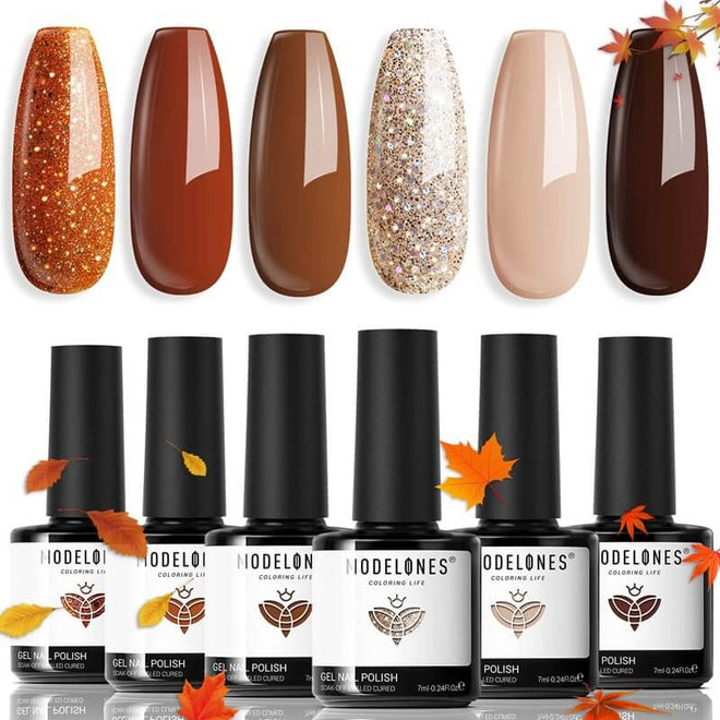 Gingerbread Girl - 6 Shades Gel Nail Polish Set