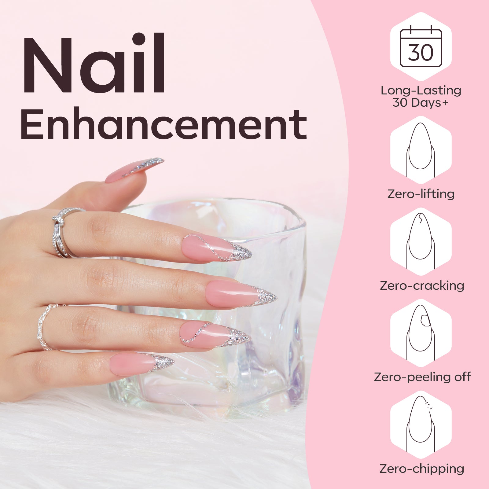 Nude Pink - 6Pcs 8-in-1 Builder Nail Gel Set 7ml【US/CA/AU/UK ONLY】
