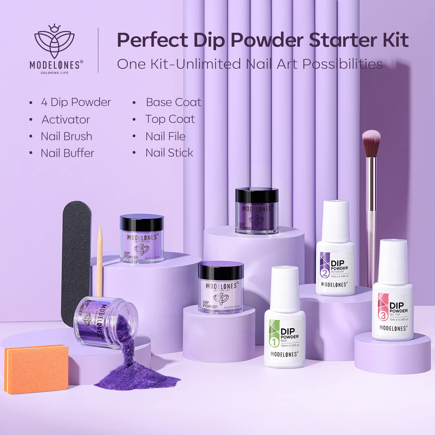 Dreamy Aesthetic - 11Pcs Dipping Powder All-In-One Kit【US ONLY】