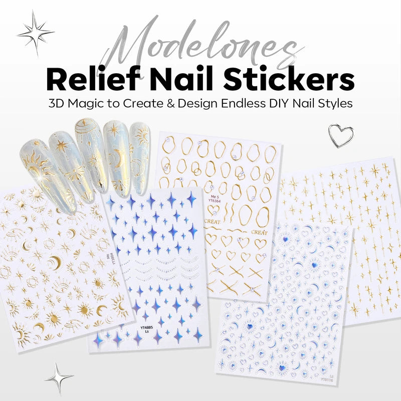 Nail Art Sticker Gold #moonlight