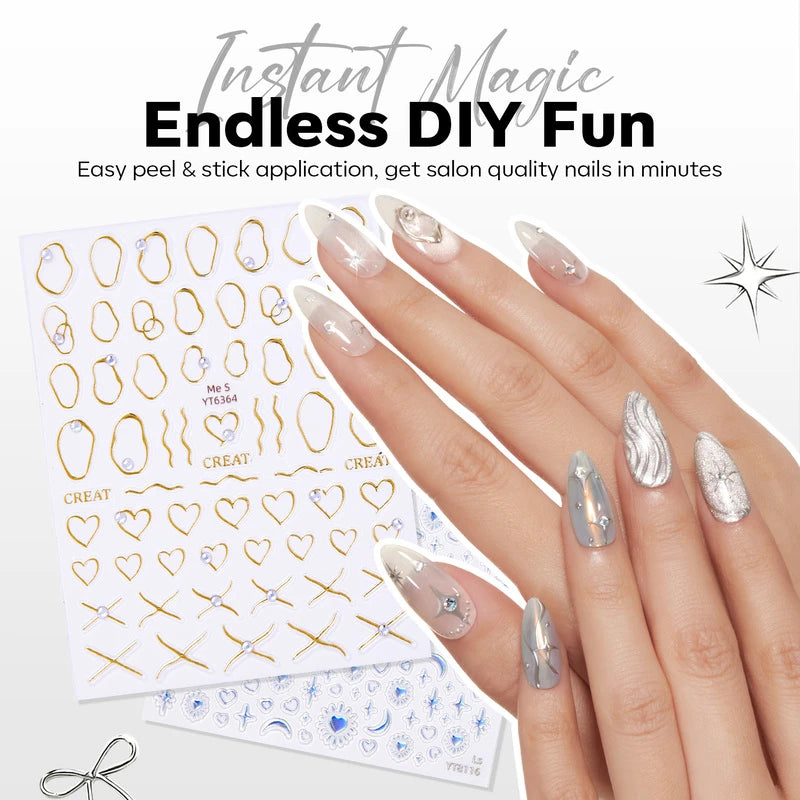 Nail Art Sticker Gold 