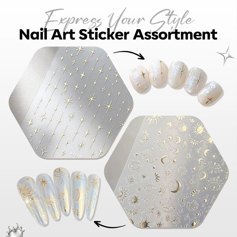Nail Art Sticker Gold #moonlight