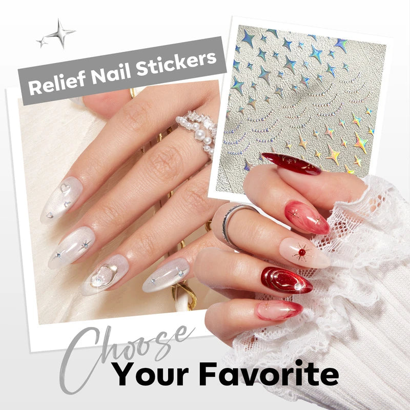 Nail Art Sticker Gold #moonlight