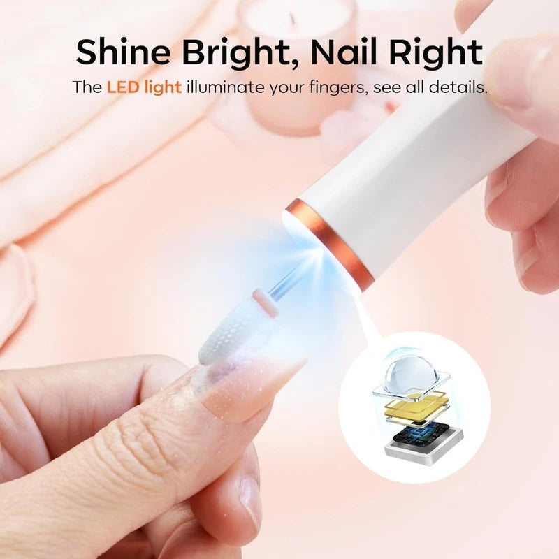 Wireless Electrical Nail Drill Set with Cuticle Oil