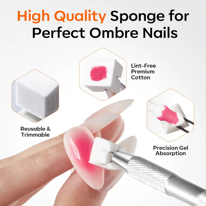 Nail Art Sponge with Grabbing Pen