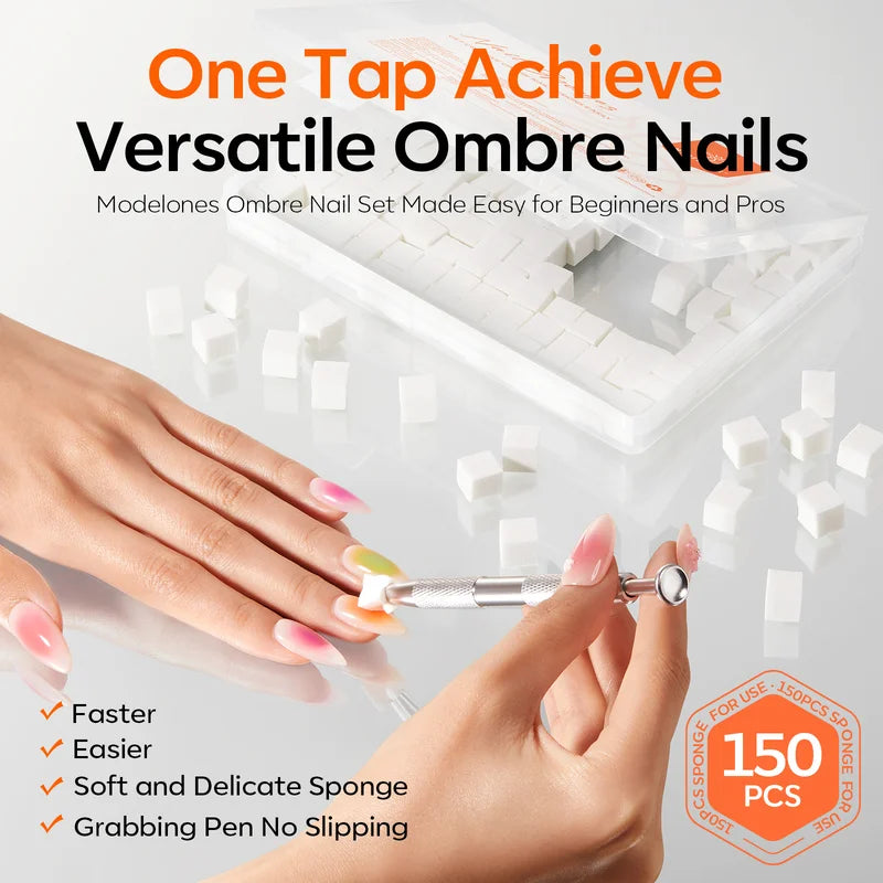 Nail Art Sponge with Grabbing Pen