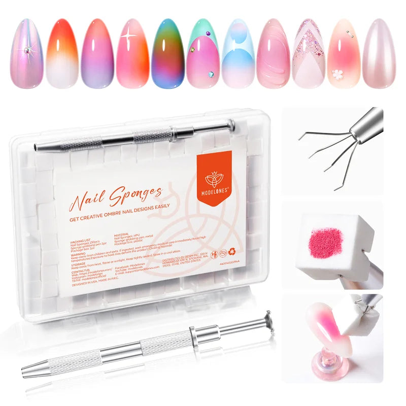 Nail Art Sponge with Grabbing Pen