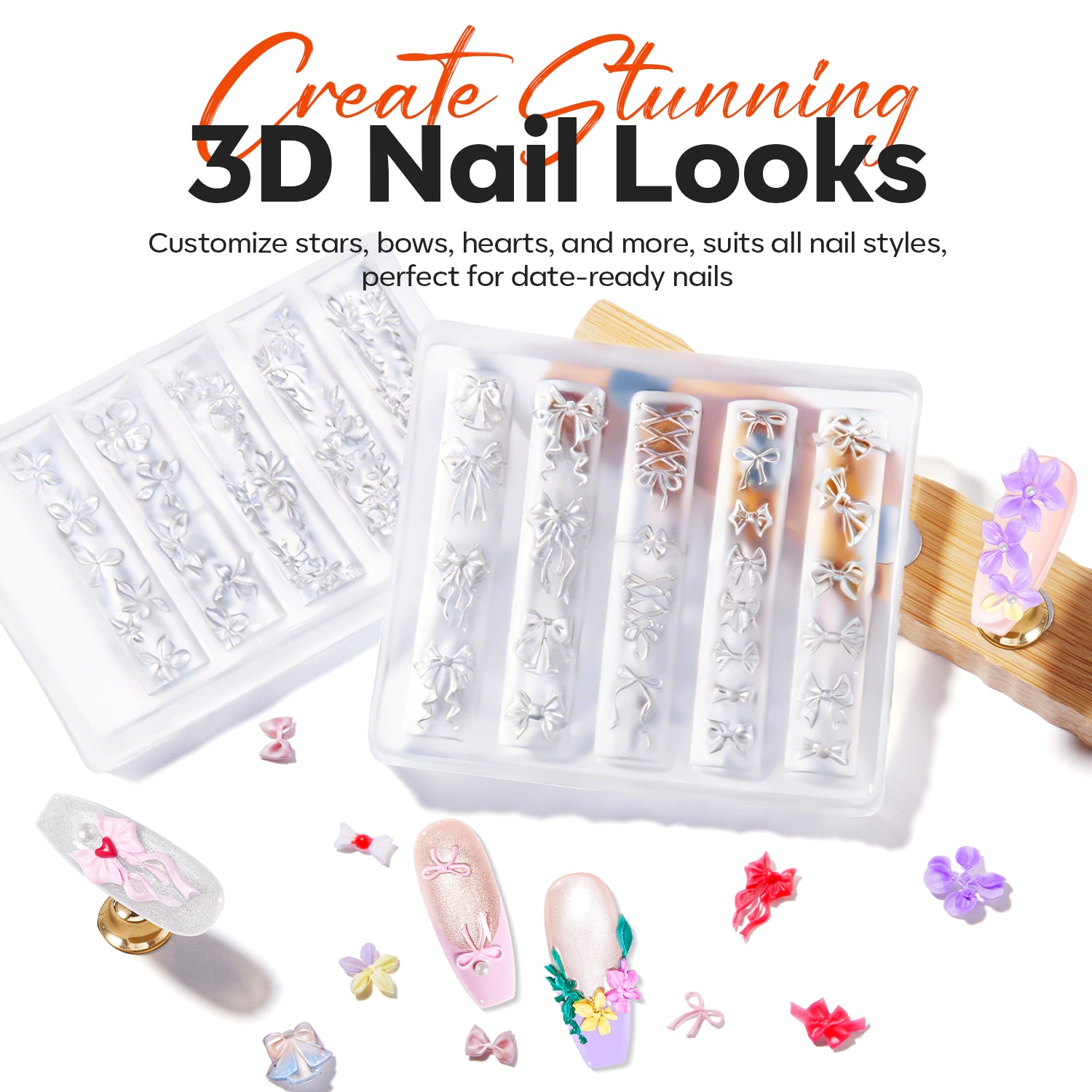 3D silicone nail mold #paper-moon