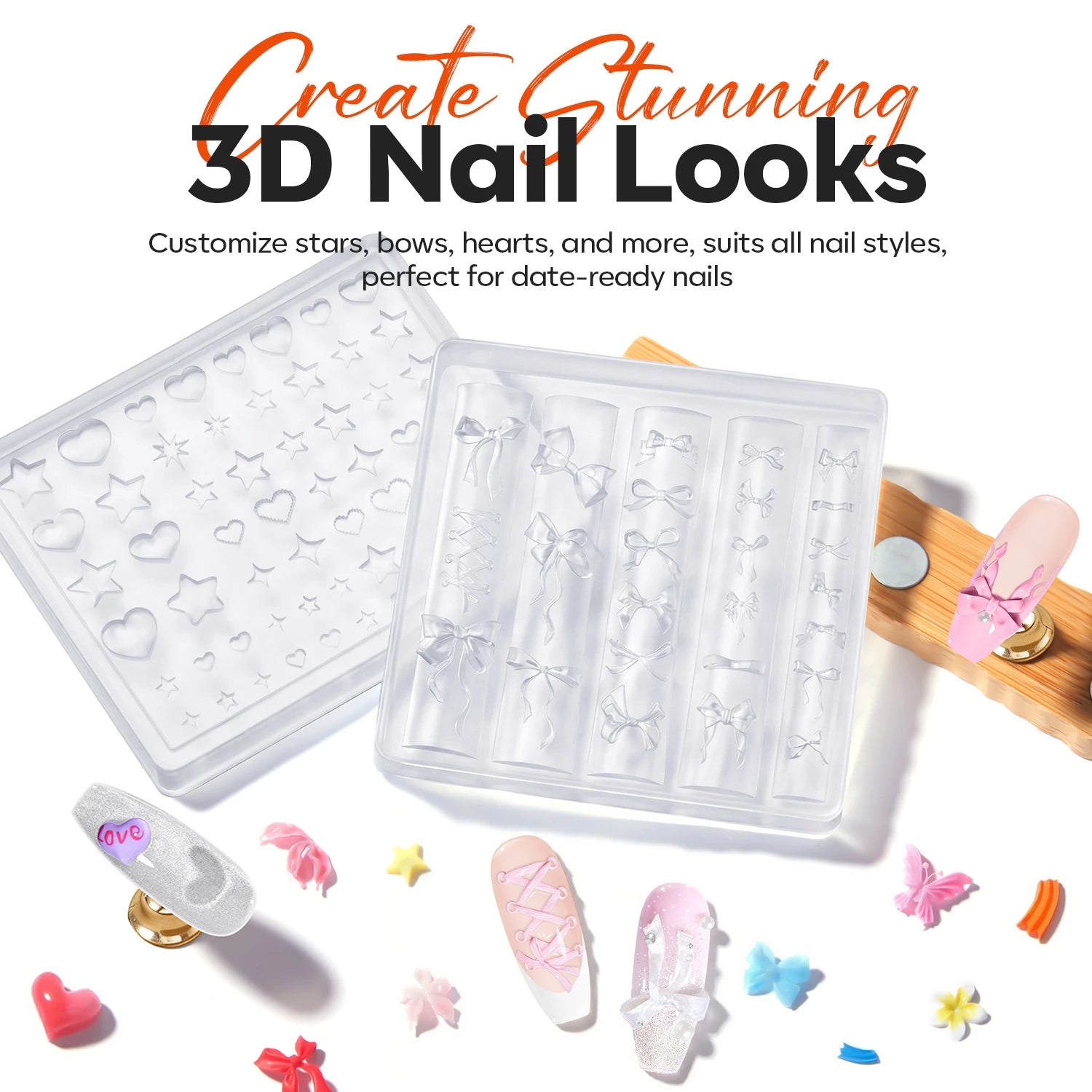 3D silicone nail mold #soft-glow