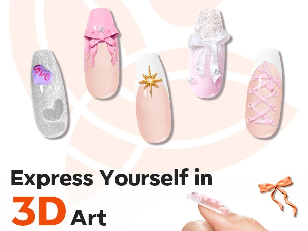 3D silicone nail mold #soft-glow