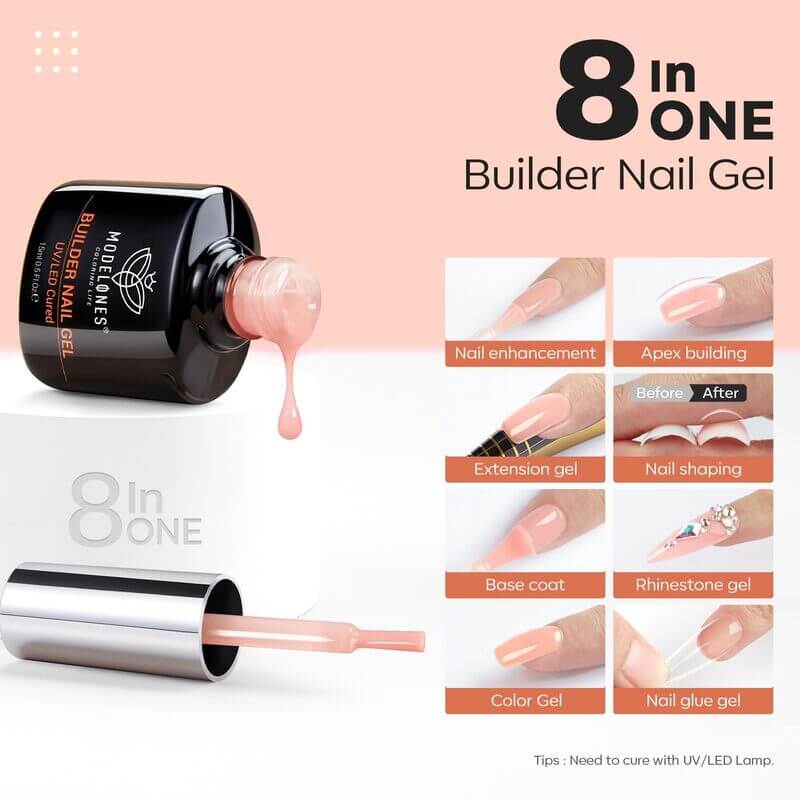 Entity One Soak Off Builder Gel 50 G – Klar, Für Nagelverstärkung Und Reparaturen, LED/UV-gehärtet