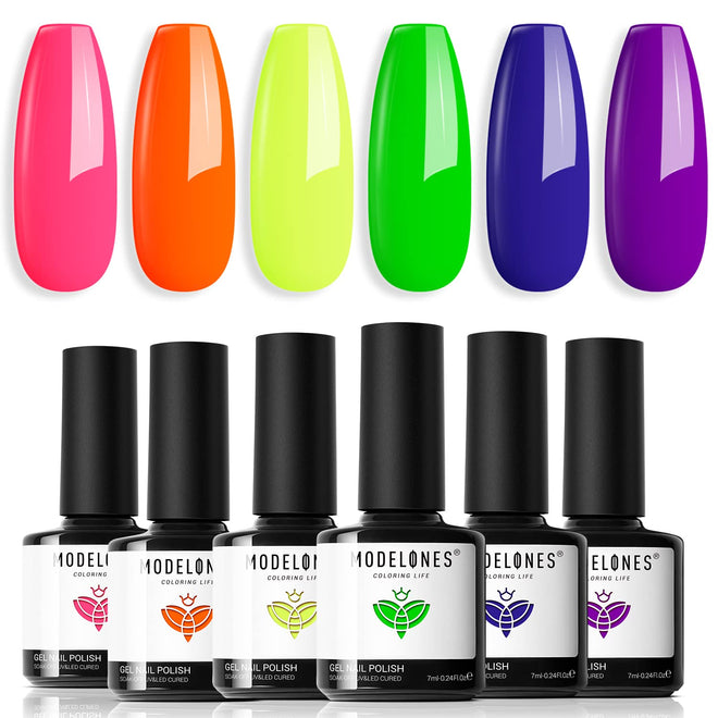 Neon Crush- 6 Shades Gel Nail Polish Set