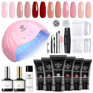 Cherry Girl - 21Pcs 6 Colors Poly Nail Gel Kit