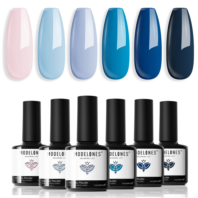 Dolphin Kiss - 6 Shades Gel Nail Polish Set