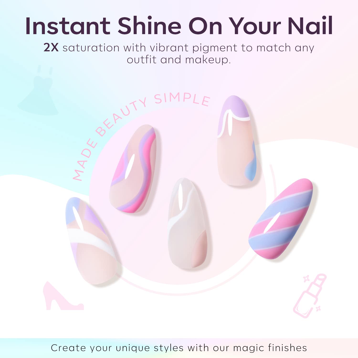 Buzzy Pastel - 6 Colors Gel Nail Polish Kit【US ONLY】