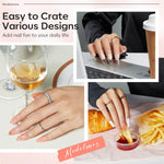 Pink Empire - 21Pcs 6 Colors Poly Nail Gel Kit Poly Nail Gel Kit MODELONES 