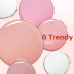 Pink Empire - 21Pcs 6 Colors Poly Nail Gel Kit Poly Nail Gel Kit MODELONES 