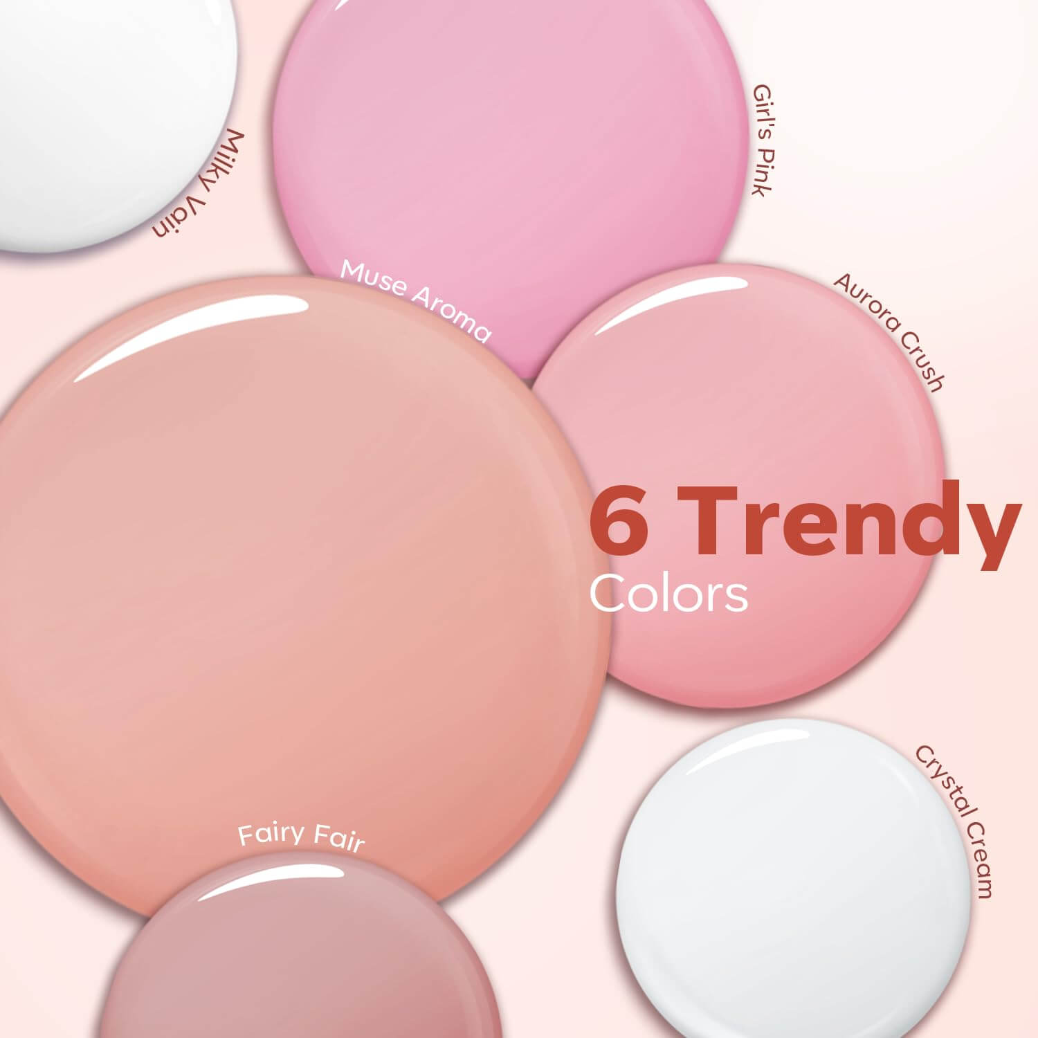 Pink Empire - 21Pcs 6 Colors Poly Nail Gel Kit Poly Nail Gel Kit MODELONES 