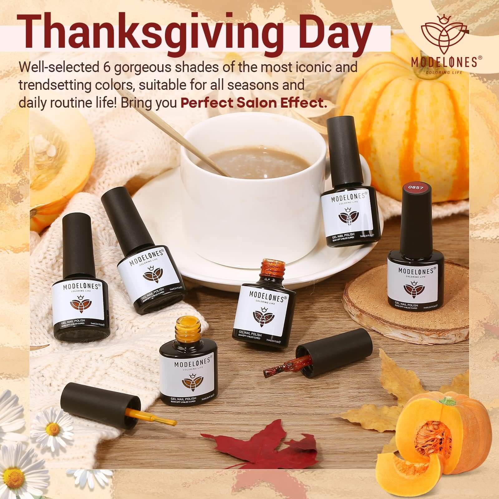 Harvest Celebration - 6 Shades Gel Nail Polish Set 7ml