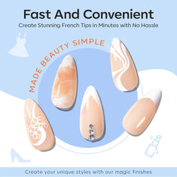 6Pcs French Manicure Nail Stamper Kit