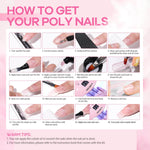 Pink Empire - 21Pcs 6 Colors Poly Nail Gel Kit Poly Nail Gel Kit MODELONES 