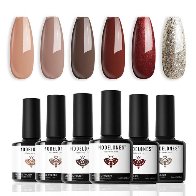 Bye Siri- 6 Shades Gel Nail Polish Set