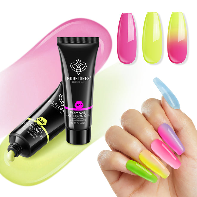 Sweet Pineapple - 2Pcs Poly Nail Gel Set (15g)