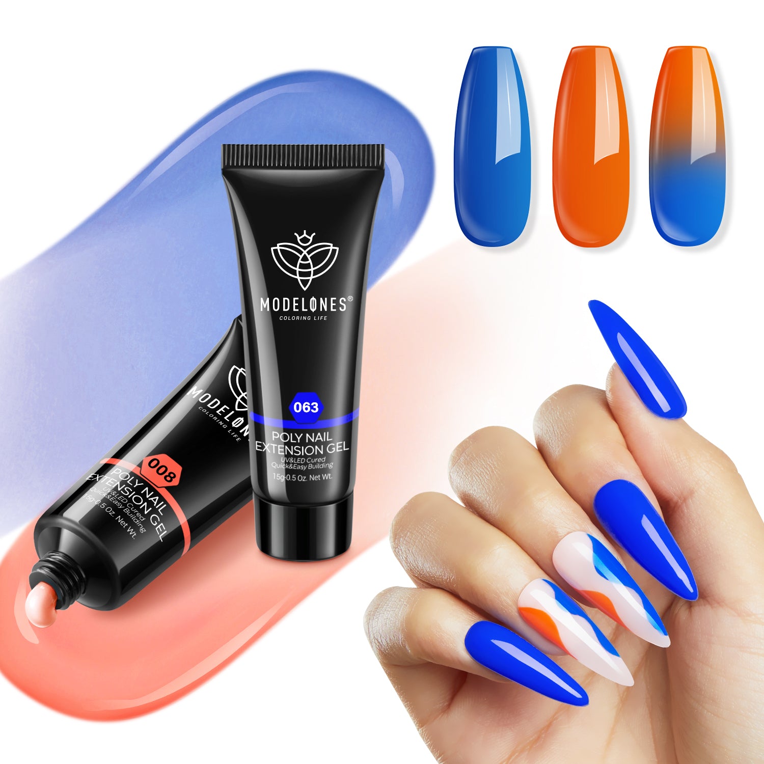 Evening Glow- 2 Colors Poly Nail Gel Kit