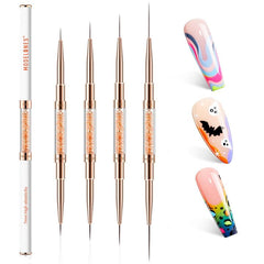 Buy Titian 2 In 1 Synthetic 3d Nail Art Liner Brush Round Gel Brush Custom  Two Side Thin Nail Art Brush 5pcs Set from Nanchang Titian Plastic Products  Co., Ltd., China