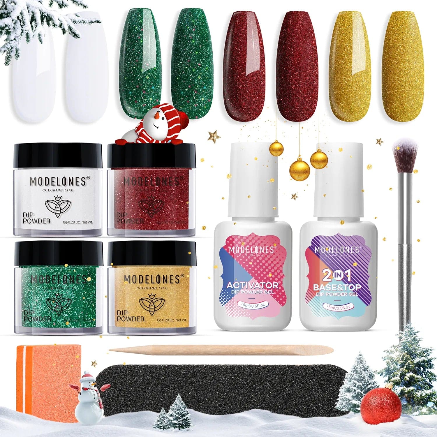 Christmas Song - 10Pcs Dipping Powder All-In-One Kit