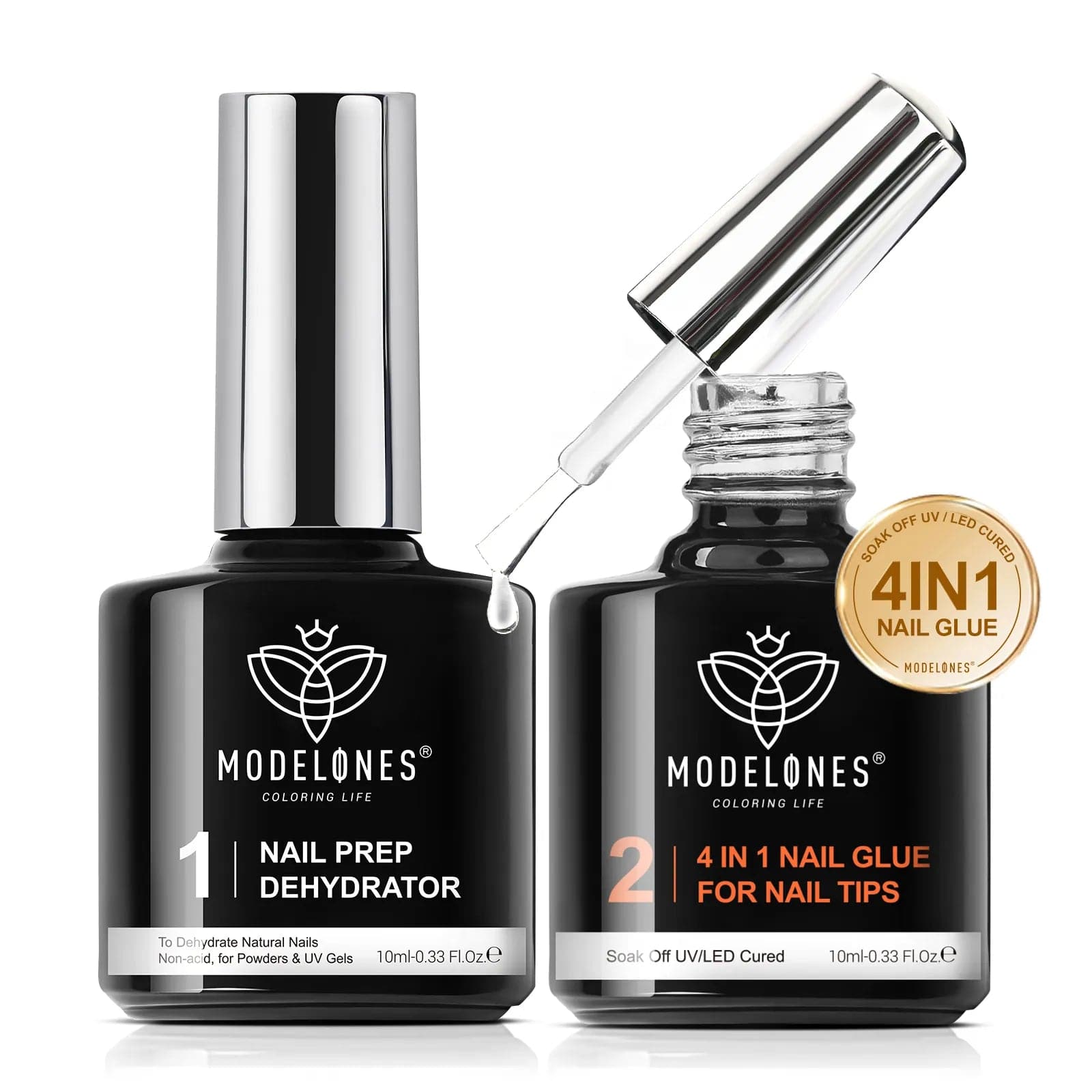 4-In-1 Multi-Functional Nail Glue Gel Nail Extension Enhancement Set 10ml