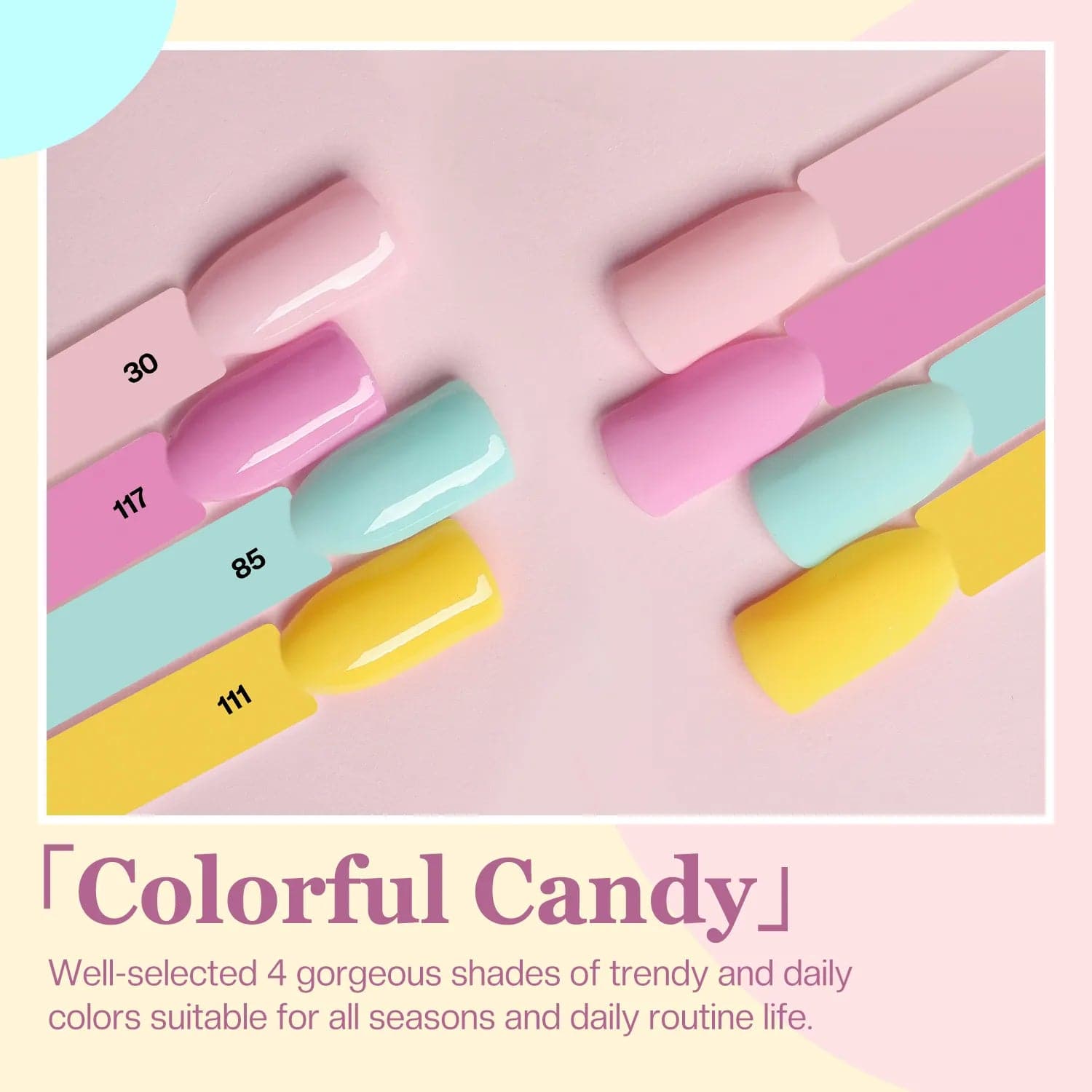 Colorful Candy - 10Pcs Dipping Powder All-In-One Kit