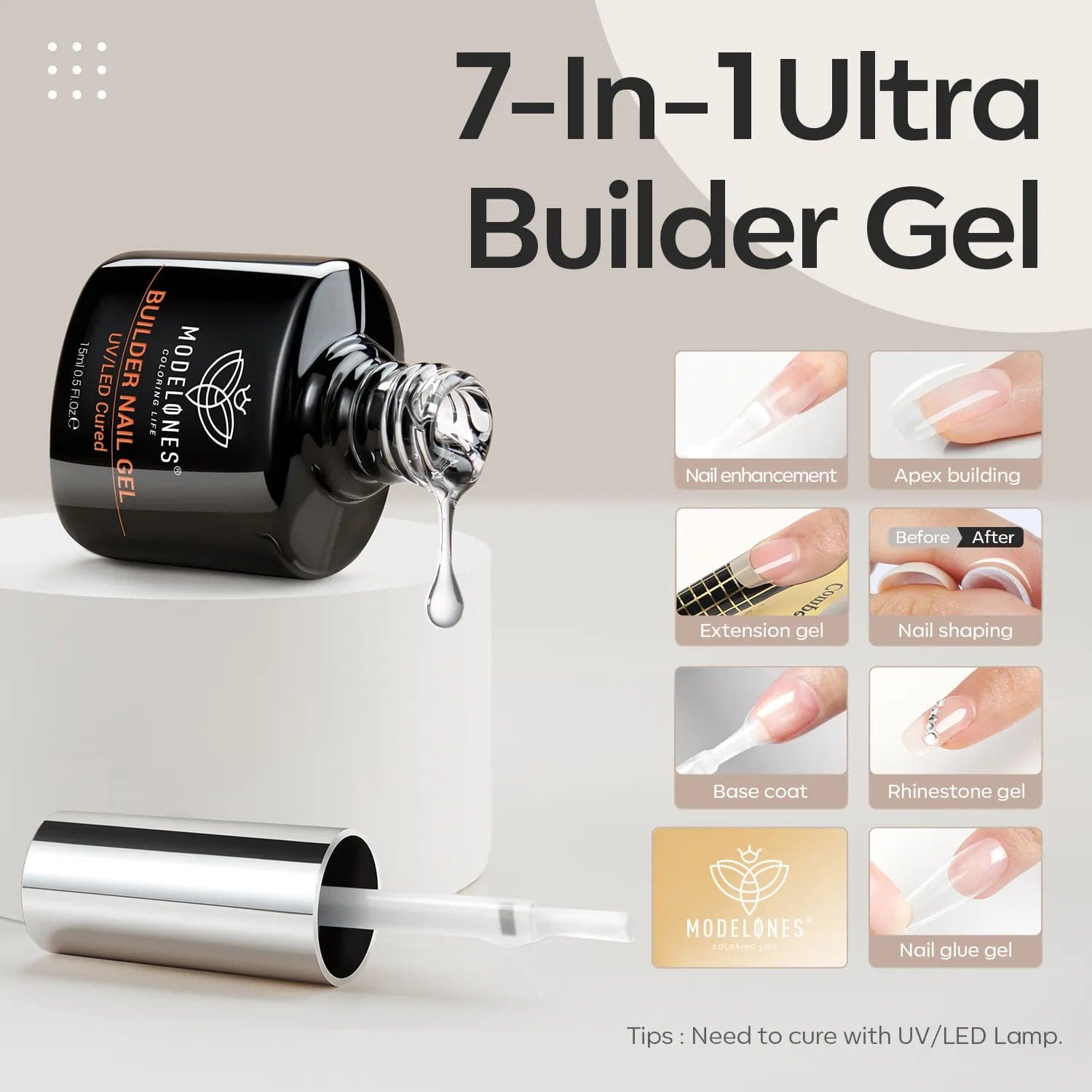 7-In-1 Ultra Builder Nail Gel 15ml