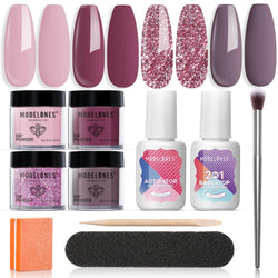 Romantic Gentleness - 10Pcs Dipping Powder All-In-One Kit
