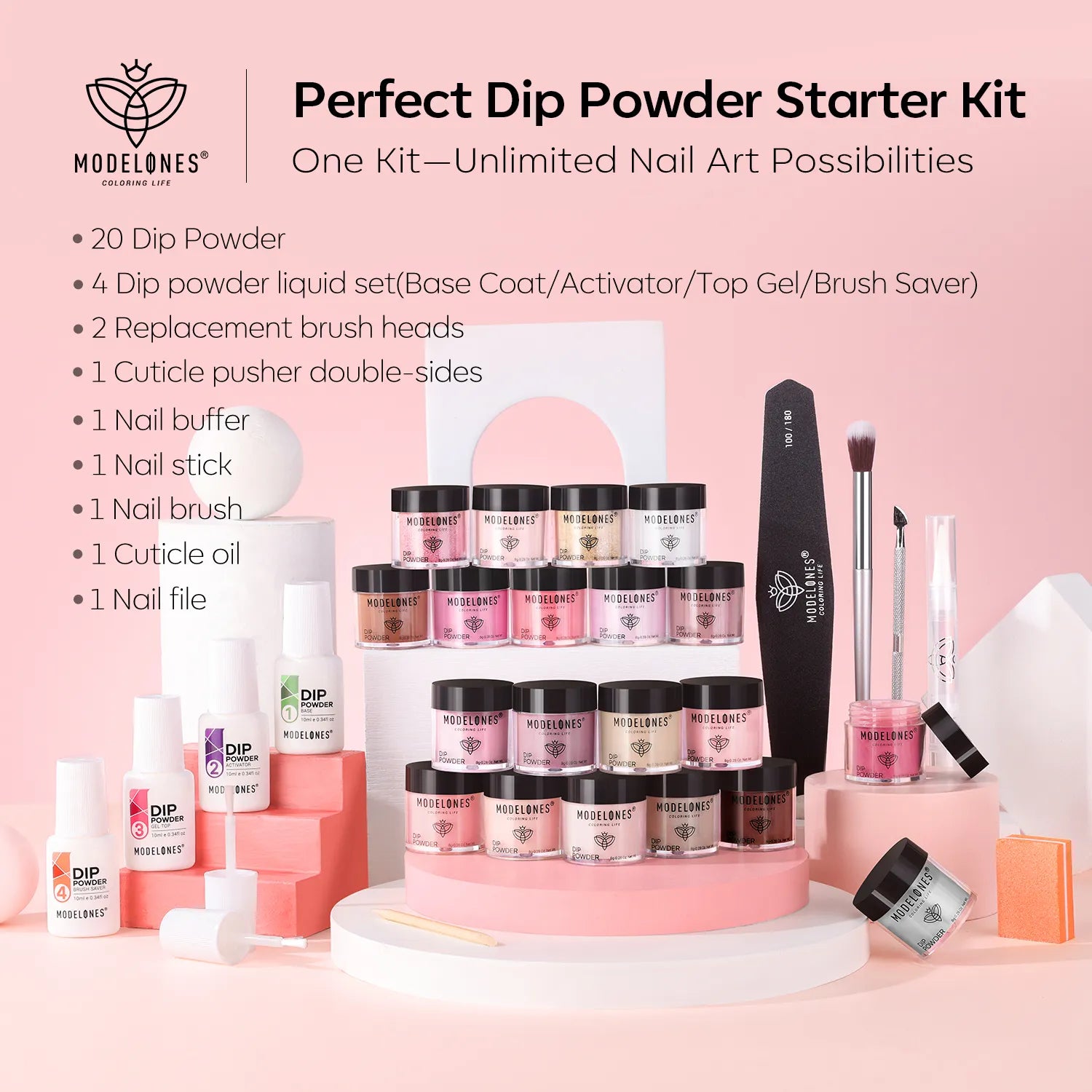 So Classy - 32Pcs 20Colors Dipping Powder All-In-One Kit【US/CA ONLY】